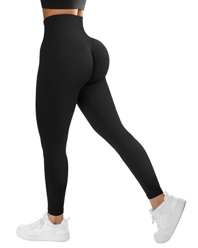 DOULAFASS Versteckte Scrunch Leggings Push Up Sport Leggings Damen Lang Blickdichte Yoga Leggings High Waist Gym Sporthose von DOULAFASS