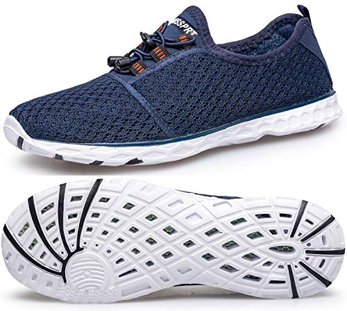 DOUSSPRT Herren Wasserschuhe Schnell Trocknend Sport Aquaschuhe, Blau, 49.5 EU von DOUSSPRT