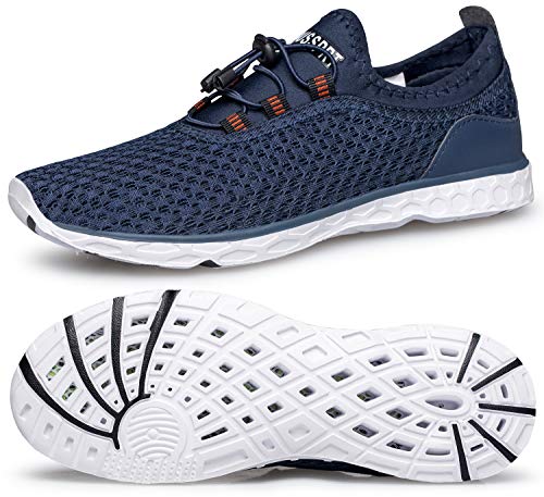 DOUSSPRT Herren Wasserschuhe Schnell Trocknend Sport Aquaschuhe, Blau (Blau 3), 48 EU von DOUSSPRT
