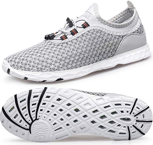 DOUSSPRT Herren Wasserschuhe Schnell Trocknend Sport Aquaschuhe, Grau (Grau 2), 49 EU von DOUSSPRT