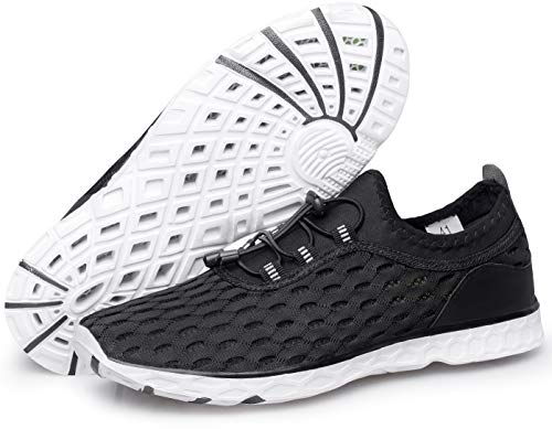 DOUSSPRT Herren Wasserschuhe Schnell Trocknend Sport Aquaschuhe, Schwarz 2, 50.5 EU von DOUSSPRT