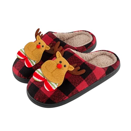 DOUUCO Hausschuhe Damen Herren Winter, Plüsch Slippers Frauen, Kuschel Plüsch Hausschuhe, Warme Flauschige Hauspantoffeln für Halloween Weihnachten, Rutschfest Gefüttert Pantoffeln Indoor Outdoor DOUUCO Hausschuhe Damen Herren Winter, Plüsch Slippers Frauen, Kuschel Plüsch Hausschuhe, Warme Flauschige Hauspantoffeln für Halloween Weihnachten, Rutschfest Gefüttert Pantoffeln Indoor Outdoor von DOUUCO