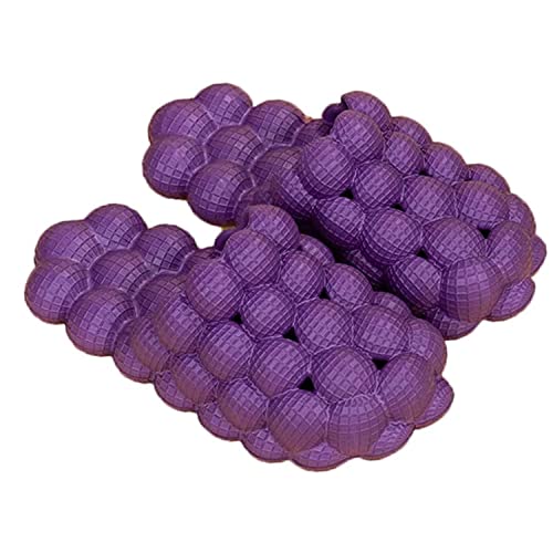 DOUUCO Massage Bubble Slides Slippers for Women Men Cushioned Funny Lychee Massage Cloud Slippers Reflexology Flip Flop Sandals Trendy Litschi Hausschuhe Badeschlappen Badelatschen für Damen Herren von DOUUCO