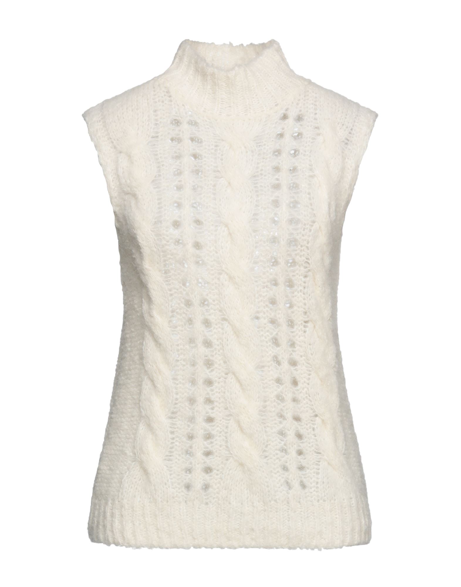 DOUUOD Rollkragenpullover Damen Weiß von DOUUOD