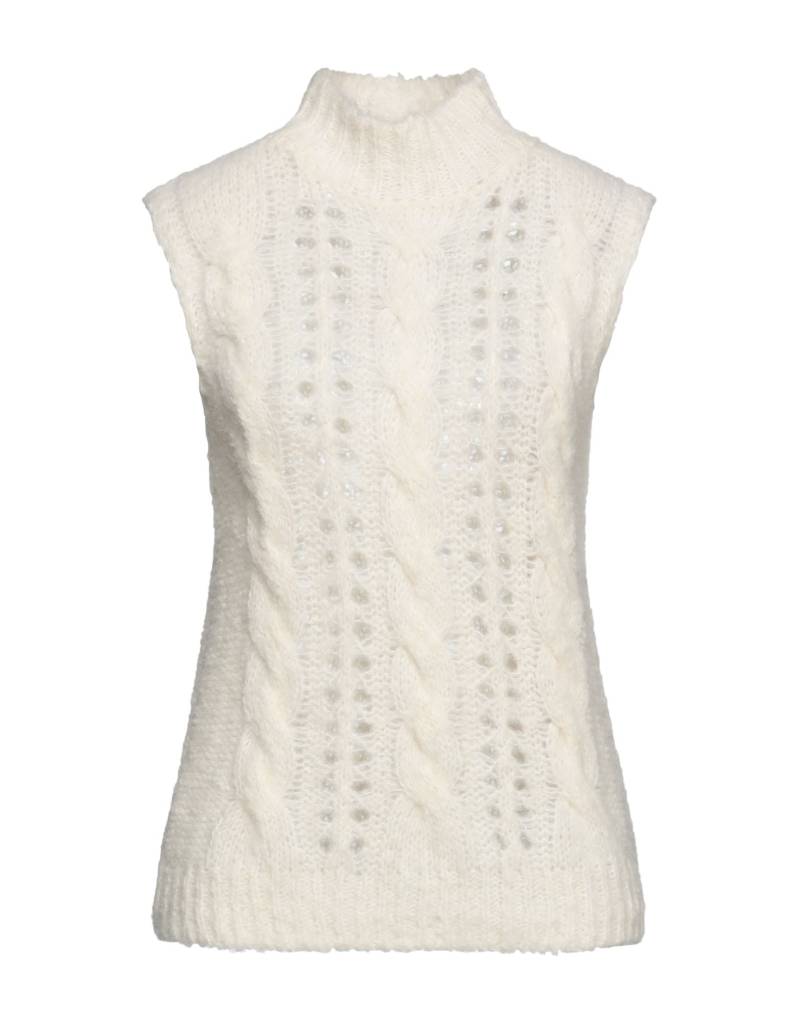 DOUUOD Rollkragenpullover Damen Weiß von DOUUOD