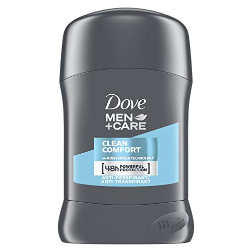 Dove for Men Plus Care Clean Comfort Stick Anti-Transpirant/Deodorant, 50 ml, Pack of 6 von Dove