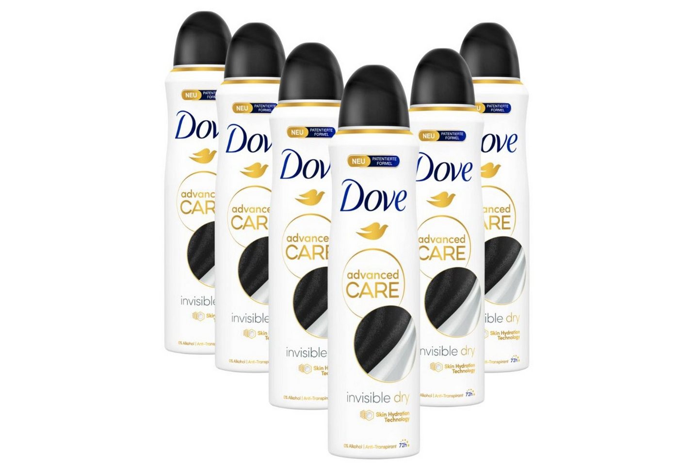 DOVE Deo-Set Advanced Care Anti-Transpirant Deo-Spray Invisible Dry 6x 150ml von DOVE