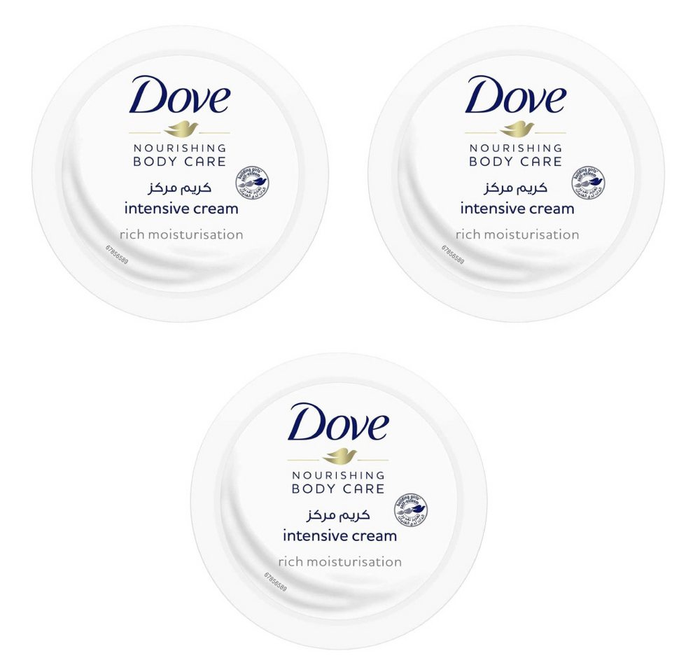 DOVE Körpercreme Nourishing Body Care Körpercreme intensive Creme 250ml - 3er Pack von DOVE