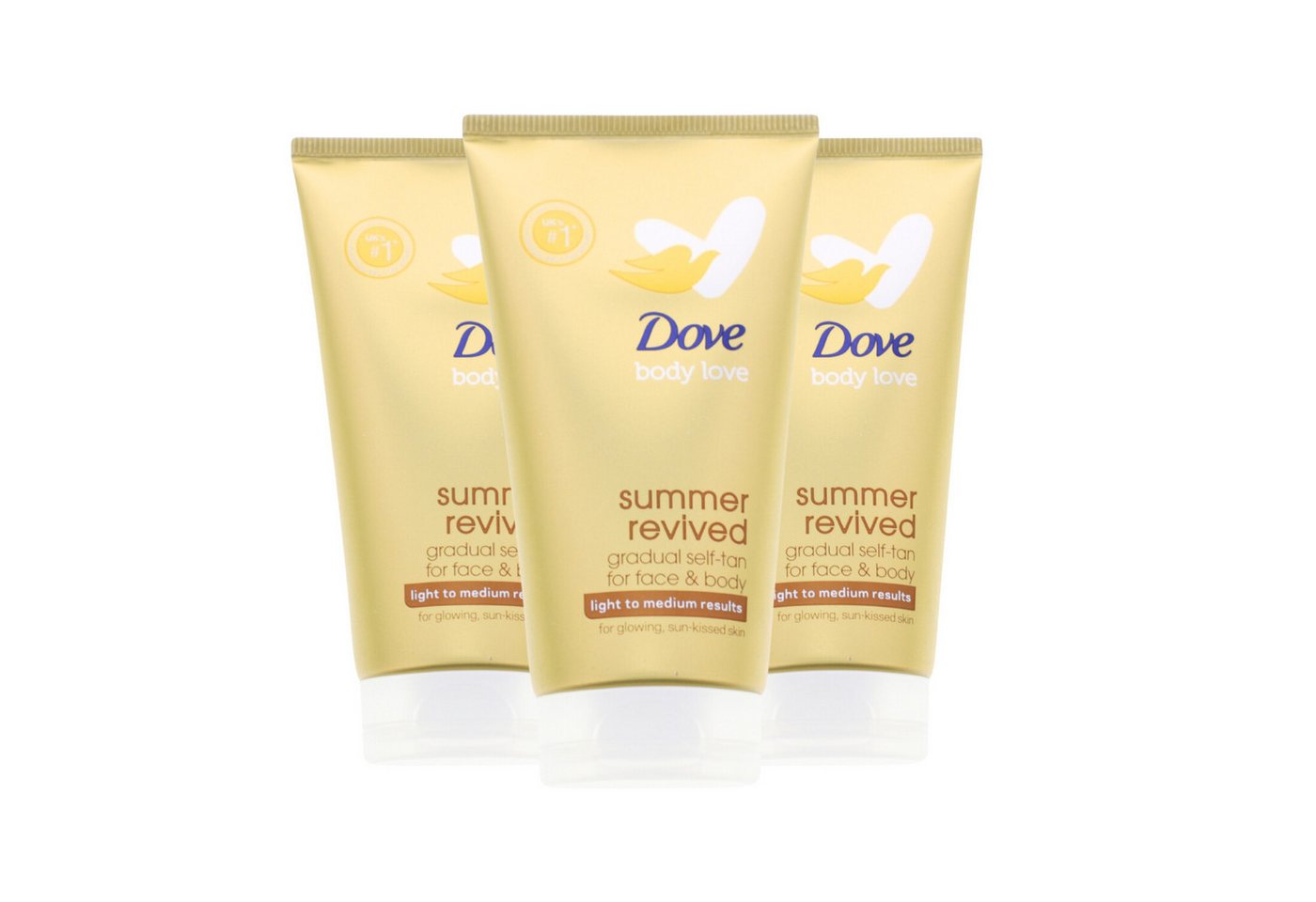 DOVE Selbstbräunungsöl 3 x Dove Summer Revived Selbstbräuner Milch Lotion für Gesicht und Kör DOVE Selbstbräunungsöl 3 x Dove Summer Revived Selbstbräuner Milch Lotion für Gesicht und Kör von DOVE