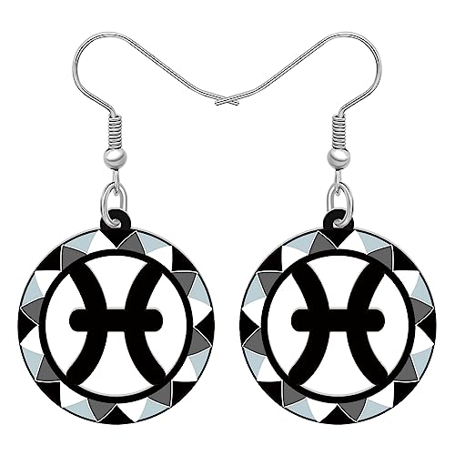 DOWAY Cute Sternzeichen Ohrringe Anhänger Neuheit Acryl Astrologie Schmuck Horoskop Geburtstag Geschenke für Damen Mädchen Charms (SchüTze A) von DOWAY