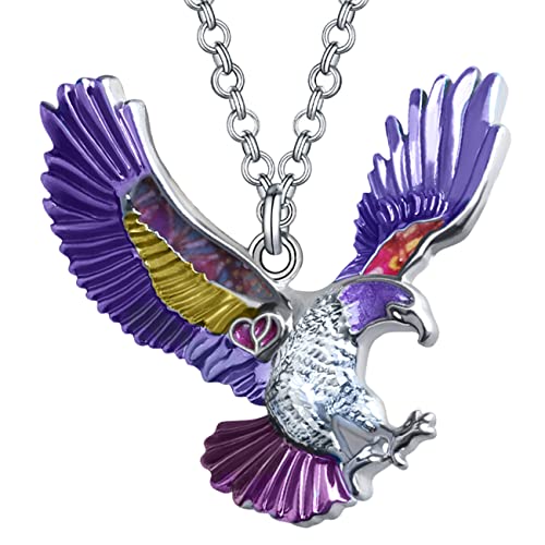 DOWAY Niedliche Emaille-Adler-Halskette Vogel-Anhänger für Frauen Mädchen Neuheit Schmuck Geschenke, M, Emaille, Kein Edelstein von DOWAY