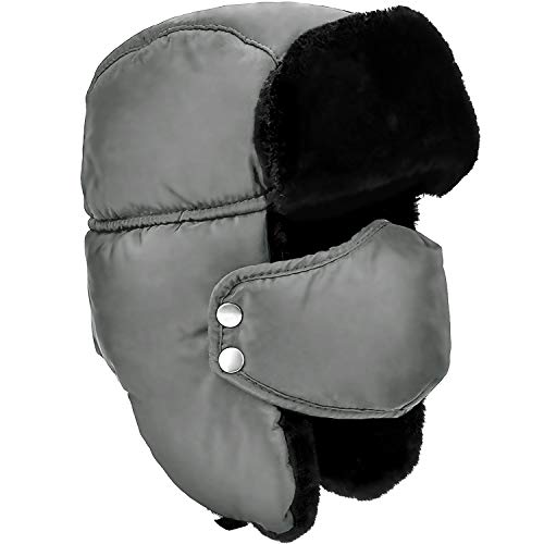 Unisex Winter Warm Hat with Ear Flaps, Trapper Hat Faux Fur Aviator Hat – Ice Skating Skiing, and Other Outdoor Activities von DOXHAUS