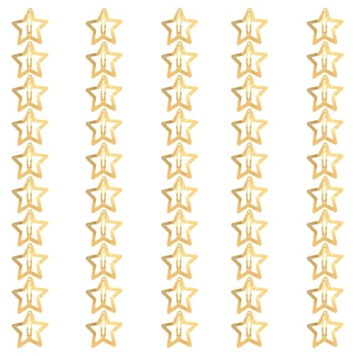 DOYUKY 50 Stück Stern Haarspangen, Gold Stern Pentagramm Haarspangen, Star Hair Clips, Stern-Haarnadeln, Pentagramm-Haar-Accessoires für Baby, Frauen, Mädchen, Kinder, Teenager, Styling von DOYUKY