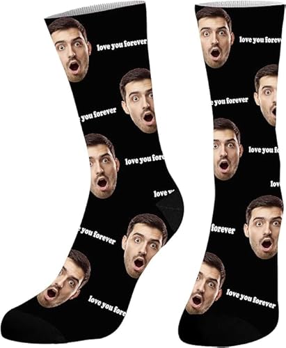 DPDP Personalisierte Socken mit Foto-Custom Socken personalisierte Geschenke für Männer Frauen lustige Weihnachtsgeschenke für Männer Frauen von DPDP