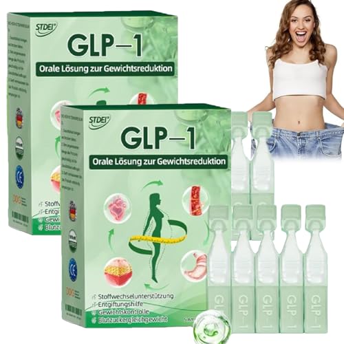 STDEI GLP1 Orale Lösung, STDEI GLP-1 Orale Flüssigkeit, Stdei GLP-1 Tropfen, GLP1 Orale Lösung für Frauen & Männer (2pack) von DPKSML