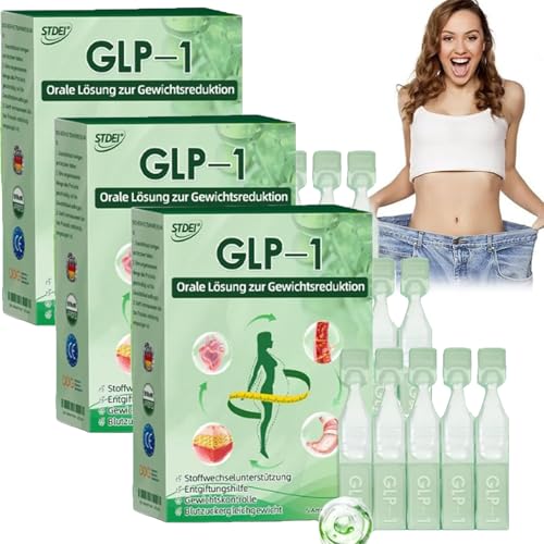 STDEI GLP1 Orale Lösung, STDEI GLP-1 Orale Flüssigkeit, Stdei GLP-1 Tropfen, GLP1 Orale Lösung für Frauen & Männer (3pack) von DPKSML
