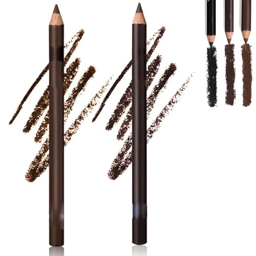 Systemous 24 Std. Wasserfester Eyeliner Duo, anspitzbarer Kajalstift, Systemous Eyeliner, Systemous Eyeliner, 2-in-1 Eyeliner und Augenbrauenstift, kein Verschmieren, kein Verblassen (02#+03#) von DPKSML