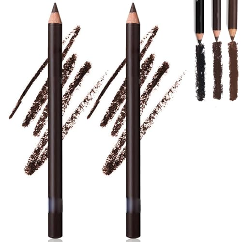 Systemous 24 Std. Wasserfester Eyeliner Duo, anspitzbarer Kajalstift, Systemous Eyeliner, Systemous Eyeliner, 2-in-1 Eyeliner und Augenbrauenstift, kein Verschmieren, kein Verblassen (02#Dark Brown*2) von DPKSML