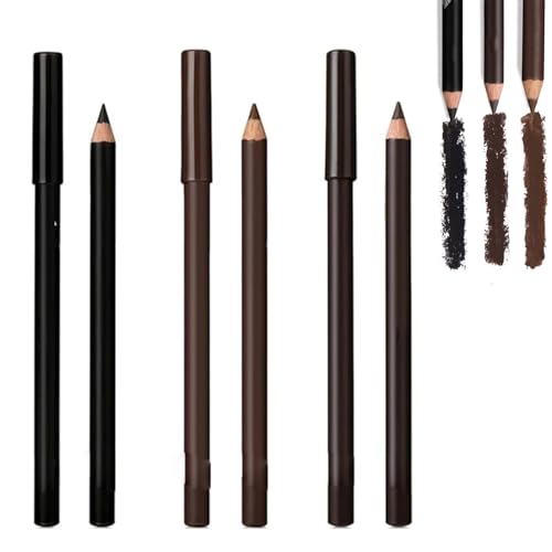 Systemous 24 Std. Wasserfester Eyeliner Duo, anspitzbarer Kajalstift, Systemous Eyeliner, Systemous Eyeliner, 2-in-1 Eyeliner und Augenbrauenstift, kein Verschmieren, kein Verblassen (3 Mix) von DPKSML