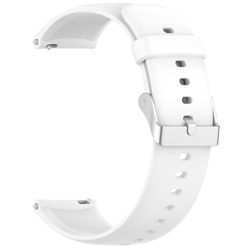 DPSQQ Uhrenarmband, Silikon-Handgelenkband, schweißfest, tragbar for Uhren, 22 mm, schnelle Freigabe, weicher Komfort, passend for Unisex(White) von DPSQQ