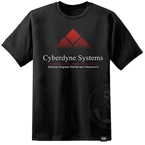 Cyberdyne Systems Schwarz Terminator Film T-Shirt Arnold Schwarzenegger Skynet - Schwarz, M von DPX-1