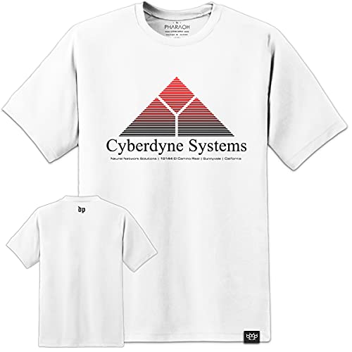 Cyberdyne Systems White Terminator Film T-Shirt Arnold Schwarzenegger Skynet - Weiß, Large von DPX-1