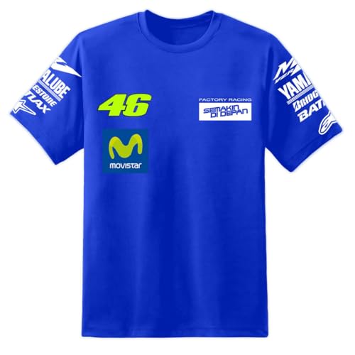 DPX-1 Herren YZR M1 Factory Racing T-Shirt YZF R1 R6 Yoshimura Moriwaki, blau, XL/2XL von DPX-1