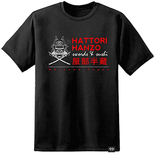 DPX-1 Kill Bill Hanzo Hattori Samurai Schwert T-Shirt Kung Fu Kampfsport Filmklassiker - Schwarz, 3XL von DPX-1