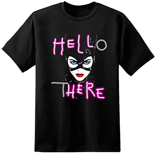 Herren Catwoman Hello There Zeichen Film T-Shirt Batman Retro Vintage - Schwarz, 2XL = 50/52" von DPX-1