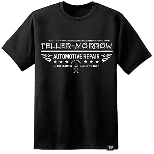 Sons of Anarchy Sager Morrow Automotive Reparatur T Shirt Redwood Original Reaper Aufnäher Kalifornien - Schwarz, 3XL von DPX-1