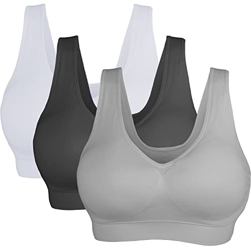 DPZEACA Sport-BHs für Damen, gepolstert, nahtlos, mittlere Belastung, Unterstützung für Yoga, Fitnessstudio, Workout, Fitness N22, Ndp-bb23-002, XX-Large von DPZEACA