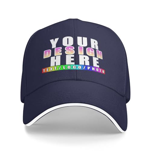 DQHXTK personalisiert Cap personalisierte Basecap personalisierte Kappe personalisiertes Baseball Cap mit Foto/Logo/Text Kappe selbst gestalten Trucker Caps für Männer & Frauen in großen Mengen von DQHXTK