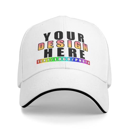 DQHXTK personalisiert Cap personalisierte Basecap personalisierte Kappe personalisiertes Baseball Cap mit Foto/Logo/Text Kappe selbst gestalten Trucker Caps für Männer & Frauen in großen Mengen von DQHXTK