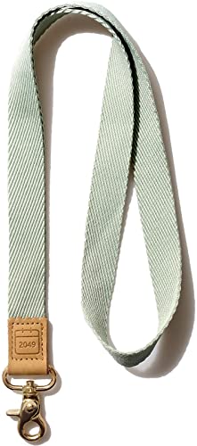 ausweishülle leder schlüsselband leder schlüsselband lang Umhängebänder, langer Schlüsselbund, Lanyard für Ausweis-Abzeichen, Umhängeband für Schlüssel (Pastellschwarz) von DQL