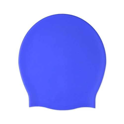 Super-Stretch-Stoff-Schwimmkappe, Silikon-Badekappe for Zöpfe, Dreadlocks, Extensions, Damen und Herren, mehrfarbig, 30 x 29,5 x 22 cm(Blue) von DQZRTUECA
