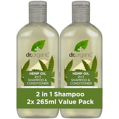 Dr Organic Hanföl 2-in-1-Shampoo und Conditioner 2er-Pack à 265 ml, für Frauen und Männer, natürlich, vegan, biologisch Dr Organic Hanföl 2-in-1-Shampoo und Conditioner 2er-Pack à 265 ml, für Frauen und Männer, natürlich, vegan, biologisch von DR ORGANIC