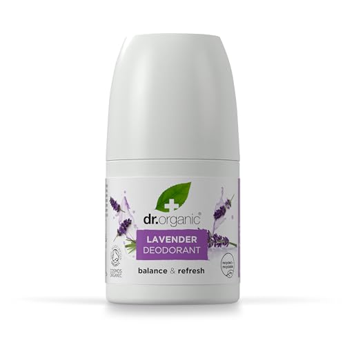 Dr Organic Lavendel-Deodorant, Aluminiumfrei, Für Männer und Frauen, Natürlich, Vegan, Tierversuchsfrei, Paraben- & SLS-frei, Recycelt & Recyclebar, Zertifiziert Bio, 50ml von DR ORGANIC