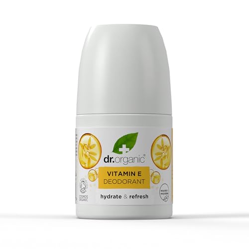 Dr Organic Vitamin E Deodorant, Aluminiumfrei, Männer, Frauen, Natürlich, Vegan, Tierversuchsfrei, Paraben- & SLS-frei, Zertifiziert Bio, 50ml von DR ORGANIC