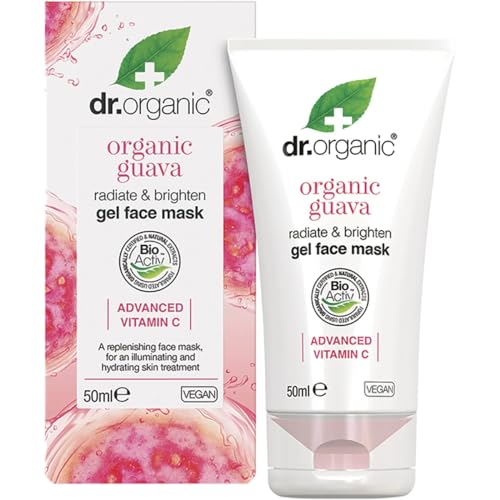 Dr. Organic Guave Gesichtsmaske, Vitamin C, aufhellend, Herren, Damen, natürlich, vegan, tierversuchsfrei, paraben- und SLS-frei, biologisch, 50ml von DR ORGANIC