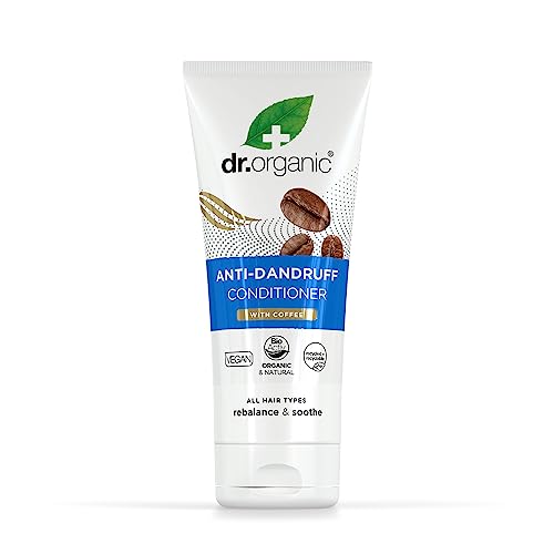 Dr. Organic Kaffee Anti-Schuppen Conditioner, gesunde Kopfhaut, Herren, Damen, natürlich, vegan, tierversuchsfrei, paraben- und SLS-frei, recycelt & recycelbar, biologisch, 200ml von DR ORGANIC