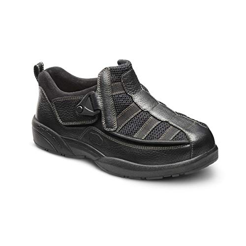 Dr. Comfort Edward X Herren Diabetiker Freizeitschuhe mit doppelter Tiefe dehnbar, Schwarz (schwarz), 46 EU von DR. COMFORT