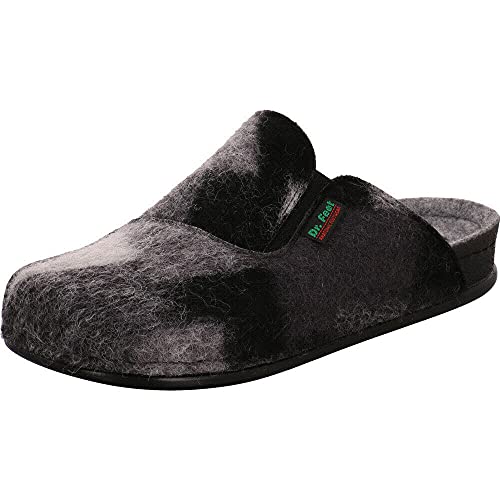 Dr. Feet Anatomic Footwear Damen Hausschuhe aus Filz in Schwarz und Grau mit Fußbett. grau Gr. 37 Dr. Feet Anatomic Footwear Damen Hausschuhe aus Filz in Schwarz und Grau mit Fußbett. grau Gr. 37 von DR. FEET