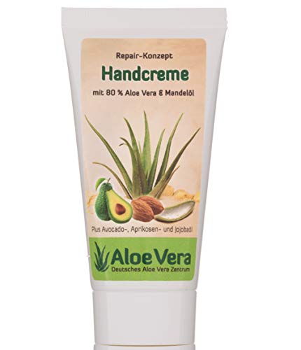 Aloe Vera Handcreme mit Mandel- und Avocadoöl, Sheabutter und 80% Aloe Vera (1 Tube à 75 ml) von DR. KIM BEISEL Deutsches Aloe Vera Zentrum