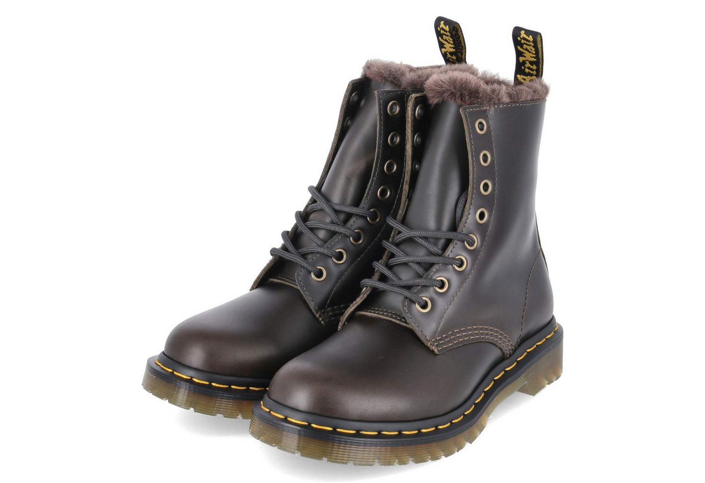 DR. MARTENS Dr. Martens 41414020 Damen Glattleder dunkelbraun Winterstiefel von DR. MARTENS