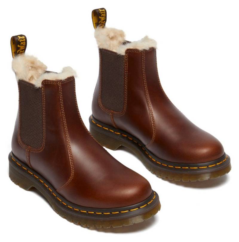 DR. MARTENS Leonore Chelseaboots Chunky Boots, Plateau Schuh, Boots mit Warmfutter von DR. MARTENS