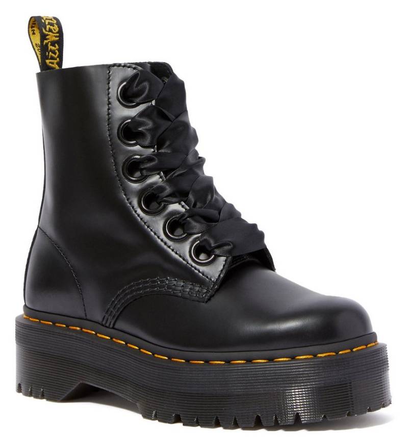 DR. MARTENS Molly Schnürboots Plateauboots, Chunky Boot mit modischen Schnürsenkeln von DR. MARTENS