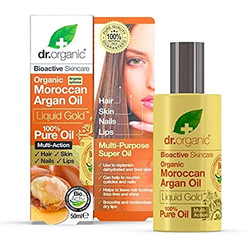 Dr. Organic Marokkanisches Arganöl 100% Reines Öl, Auffüllend, Für Haare, Haut & Nägel, Herren, Damen, natürlich, vegan, tierversuchsfrei, paraben- und SLS-frei, biologisch, 50ml von Dr.Organic