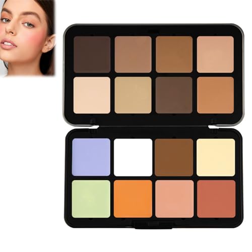 Carla Secret Palette, Carla Secret Concealer Palette, 12 Colors Carla Secret Cream Blush Palette, Long-Wearing Full Coverage Makeup for All Skin Types (Concealer-E116) von DRABEX