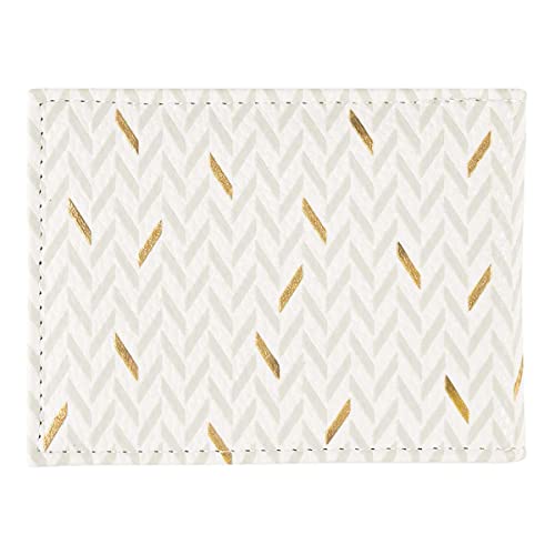 DRAEGER PARIS 1886 Herren, Weiß und Gold Geldbörse von DRAEGER