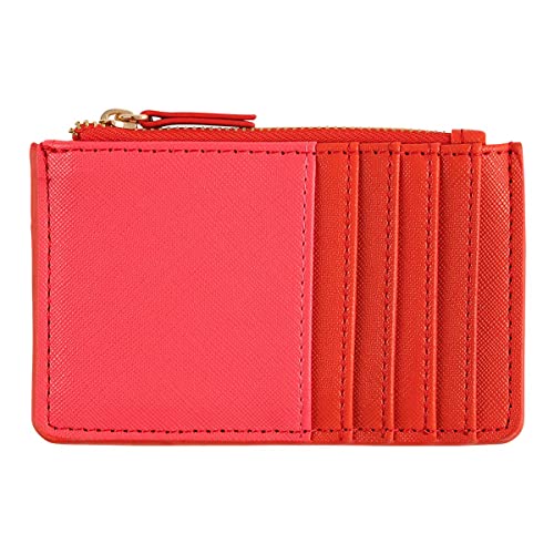 DRAEGER PARIS 1886 Unisex Reißverschluss, Rot und Rosa kartenhalter, Karmesinrot von DRAEGER